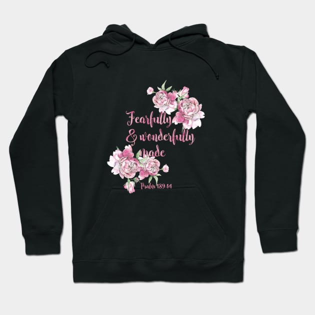 Bible psalm Fearfully Hoodie by LebensART